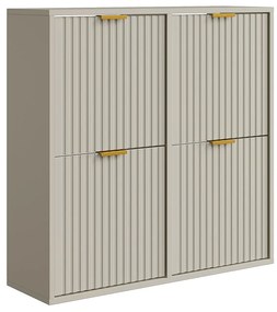 Szafka na buty z 4 klapami - Beżowo-złota - FRALYN by Pascal Morabito