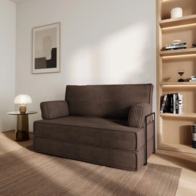 Masseno Sofa piankowa LADIA z funkcją spania - Brązowy - POSO 06 / Ze stelażem