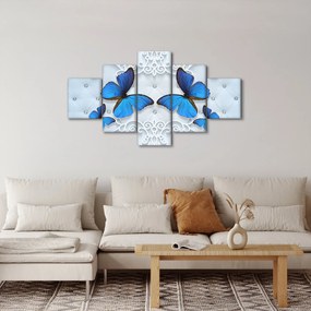 Obraz - Niebieskie motyle (125x70 cm)