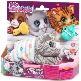 FurReal Newborns KITTY, interaktywna pluszowakotka, biała/szara