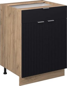 Szafka dolna do kuchni czarne paski 60x60x82 fame-line