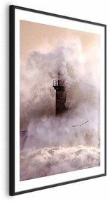 Plakat Sztorm 21x30 cm z ramą czarną z marginesem ARTGEIST B