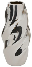 Wazon srebrny TWISTED SKY, ceramiczny, wys. 21 cm