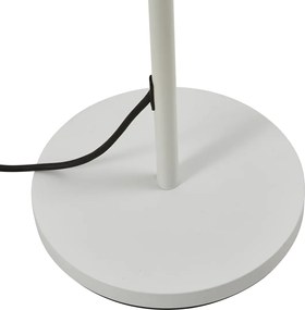 Zewnętrzna lampa podłogowa biała z beżowym abażurem ze sznura IP44 - Virginia Jayla