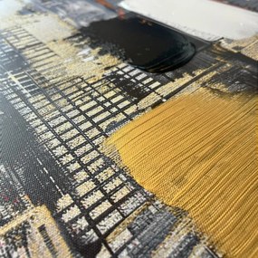 Obraz z ręcznie malowanymi elementami 70x100 cm Cityscape – Styler