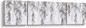 Obraz - Gałązki wierzby z motylami (170x50 cm)