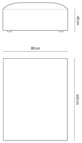 Zielony aksamitny podnóżek Jodie – Micadoni Home