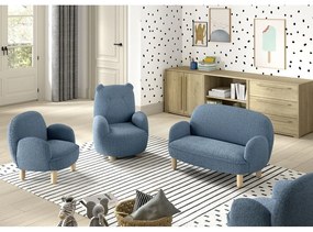 Beżowa sofa dla dzieci z materiału bouclé 89 cm Rocky – Vipack