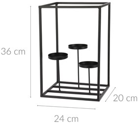 Świecznik na tealighty, 36 cm, metalowy