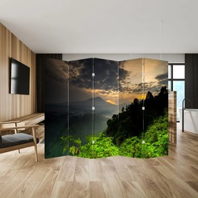 Parawan - Zielony krajobraz górski (210x170 cm)