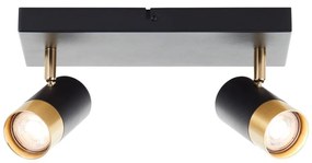 Brilliant - LED oprawa punktowa VIGOLO 2xGU10/5W/230V czarna/złota