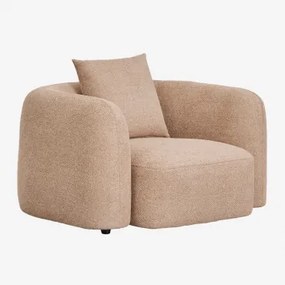 Fotel Szenilowy Coco Gruba Tkanina Szenilowa Latte Brown - Sklum
