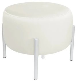 Pufa WILFRED MG VELVET ecru/biała ATOS