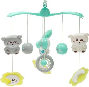Baby Mix Karuzela nad łóżeczko z projektorem świetlnym, zielona