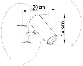 Regulowany plafon LED E812-Direzions - biały