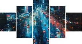 Obraz - Duże miasto, obraz olejny (125x70 cm)