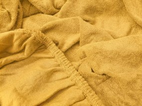 PrzytulneMieszkanie.pl Prześcieradło frotte PREMIUM żółtopomarańczowe 140x200 cm
