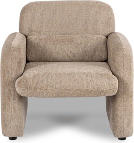 Ciemnobeżowy fotel wypoczynkowy do pokoju N3-R82