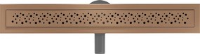 Mexen Flat 360° M12 odpływ liniowy obrotowy 50 cm, miedź szczotkowana - 1C21050-40