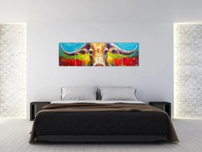 Obraz - Malowana krowa (170x50 cm)