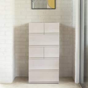 Modułowy pojemnik Wave twin Wood bez kółek 54,6 x43,4 x 22 cm, szeroki - 2 szuflady