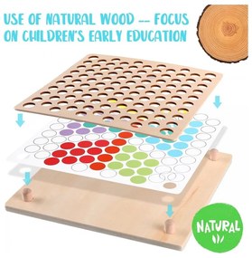 Woopie kolorowe kulki układanka montessori mozaika sorter
