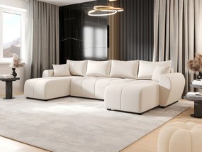 Narożnik BEDANTE MOLISA U Cosmic 10 czarny z funkcją spania Narożnik w kształcie litery U z miejscem do przechowywania Skrzynia na pościel