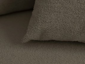Rozkładana narożna sofa SMART BOUCLE 232x143 cm, szarobrązowa, uniwersalna