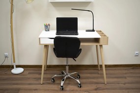 PROMOCJA Czarny fotel biurowy AVOLA z eko skóry II. jakość