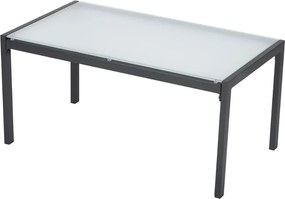 Zestaw ogrodowy LOUNGE z fotelami, ławką i stolikiem, szary