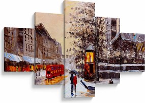 Obraz - Obraz miasta zimą (125x70 cm)