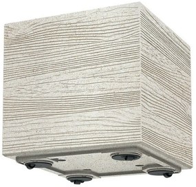 Doniczka MADERA SQUARE ECO WOOD 38,5 cm, biały ECO, L