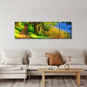 Obraz szlaku wzdłuż wody (170x50 cm)