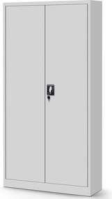 Dwudrzwiowa szafa aktowa z sejfem Tomasz 90x45x185 cm szara