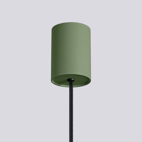 Lampa wisząca HALO 1 zielona oliwka ryflowana SOLLUX  LIGHTING