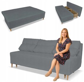 Kanapa sofa KIMO f. spania pojemnik Family Meble Twisster zielona sztruks