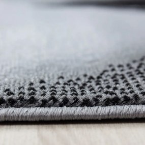 Dywan nowoczesny Plus Wstęgi szaro-czarny 160 cm x 230 cm