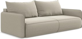 Kanapa 3-osobowa z funkcją spania - z tkaniny welwetowej - perłowy - NANEA