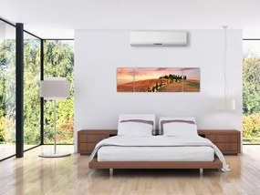 Obraz - Dom na wzgórzu, Toskania, Włochy (170x50 cm)