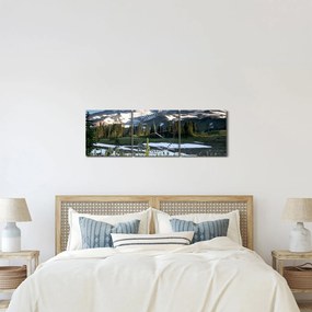 Obraz - Mount Rainier (z zegarem) (90x30 cm)