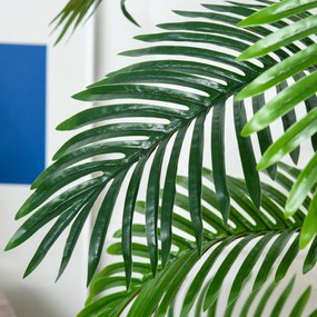 HOMCOM Sztuczna Palma 120cm Roślina Dekoracyjna do Domu i Biura z Doniczką | Aosom PL