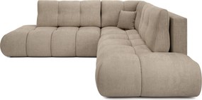 Masseno Narożnik DUCA z funkcją spania i pojemnikiem na pościel Narozniki L, Rozkładana sofa - Szary, FLOW 01