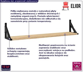 2 półki ścienne na kwiaty dąb sonoma 80 cm C9-E36