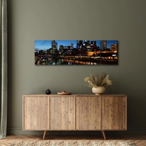 Obraz nocy w Melbourne (170x50 cm)