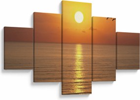 Obraz - Zachód słońca nad oceanem (125x70 cm)