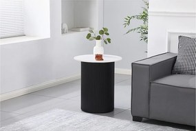 Stolik kawowy ceramiczny "Eclat", stolik nocny, stolik boczny - 50 x 50 x 55 cm - biały