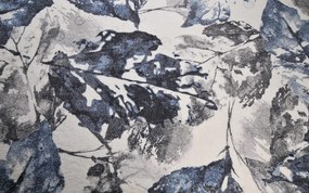 Dywan Tropical liście szaro-granatowe 120 cm x 160 cm