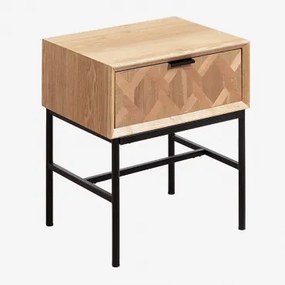 Szafka Nocna Z Drewna Jesionowego Gugh Naturalna - Sklum