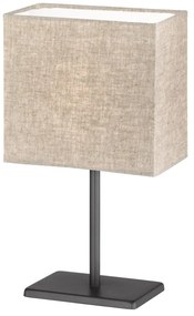 Czarno-beżowa lampa stołowa z tekstylnym kloszem (wysokość 30 cm) Kate – Fischer & Honsel