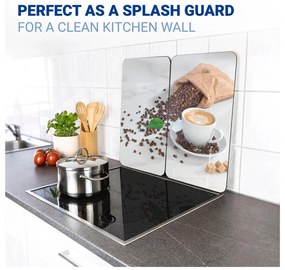 Płyty ochronne na kuchenkę ze szkła hartowanego zestaw 2 szt. 52x30 cm Café Aromatica – Maximex